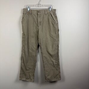 Carhartt original dungaree fit mens green cargo pants 34x30